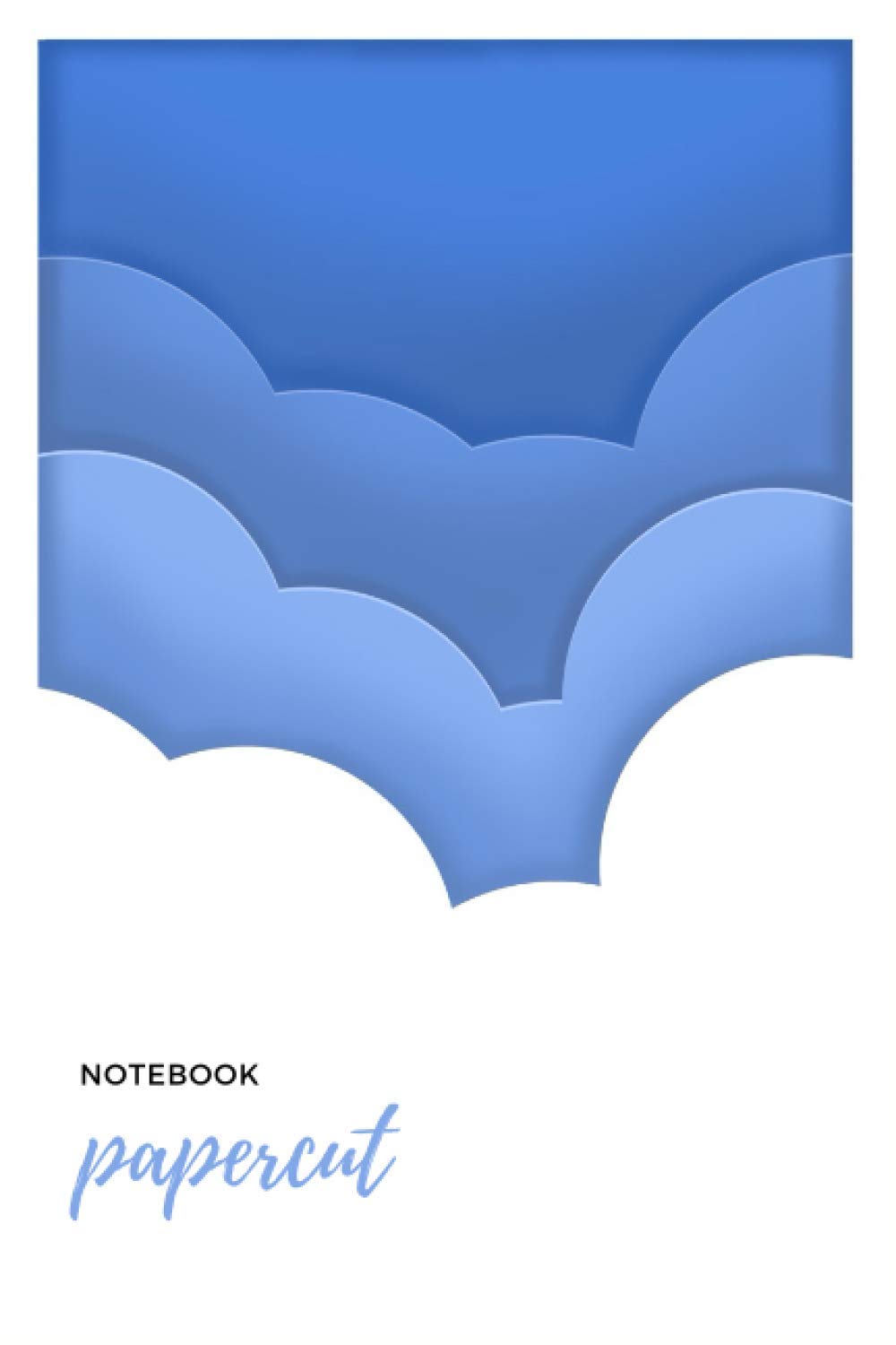 Papercut blue: lined paper notebook