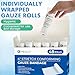 LotFancy Gauze Rolls, 48 Count, 4 Inch x 4.1 Yards, Rolled Gauze Wrap, Conforming Stretch Bandage for Wounds Care, Medical Supplies for First Aid
