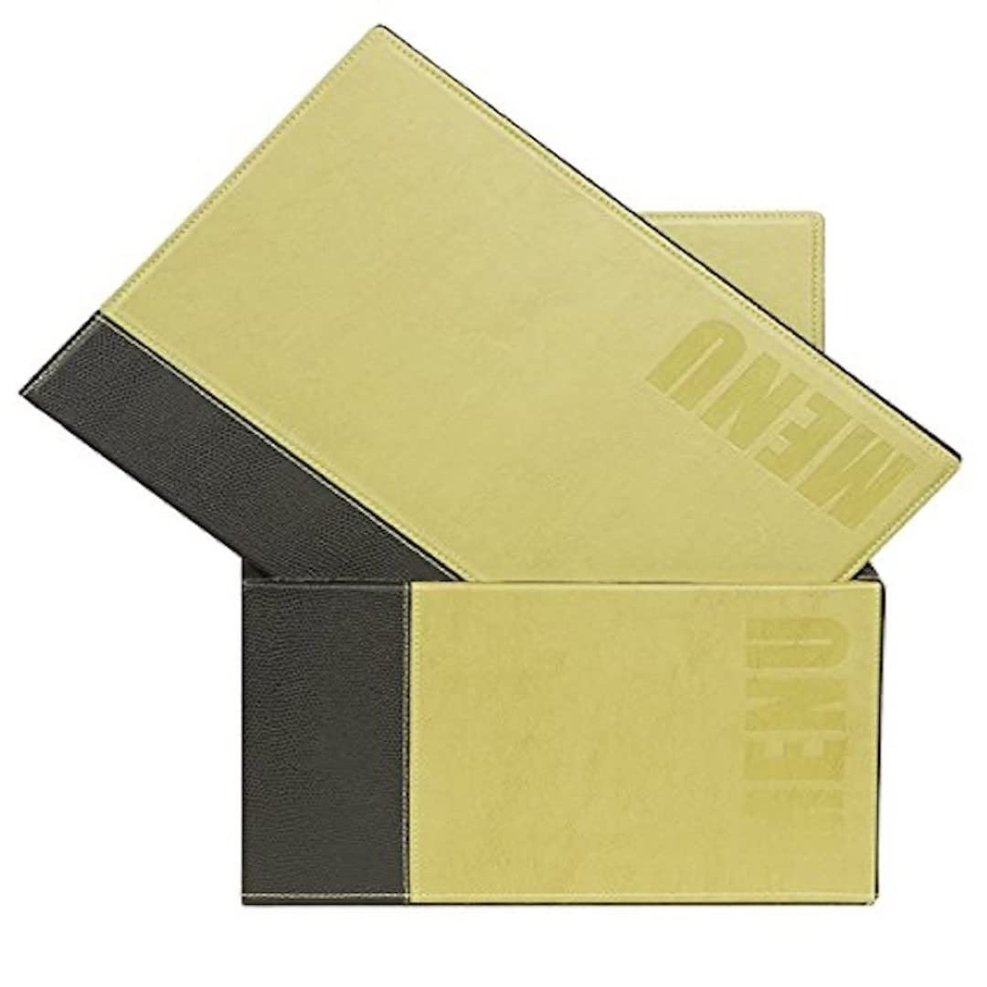 Securit Trendy Range Menu Box with 20 A4 Menu Cards with1 Double Insert, Green