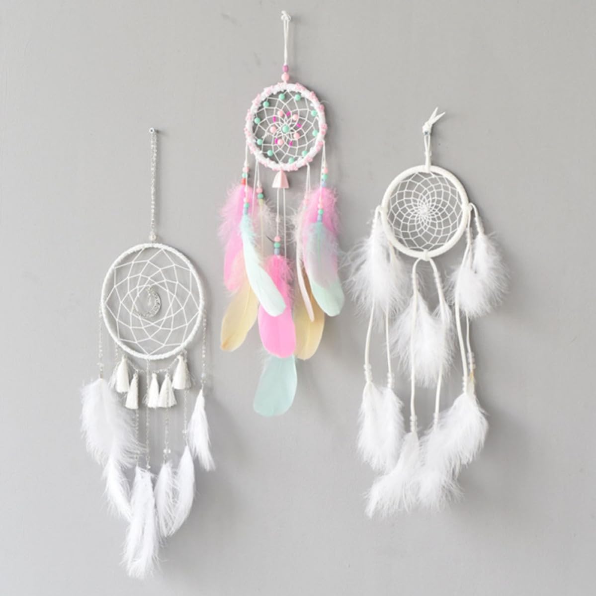 10 Cerceaux Ronds en Plastique Blanc de 30 Cm pour Attrape-rêves Soi-même, pour Projets de Tricot et Mandalas, Lot de 10 Pièces pour Garçon et Filles et Filles
