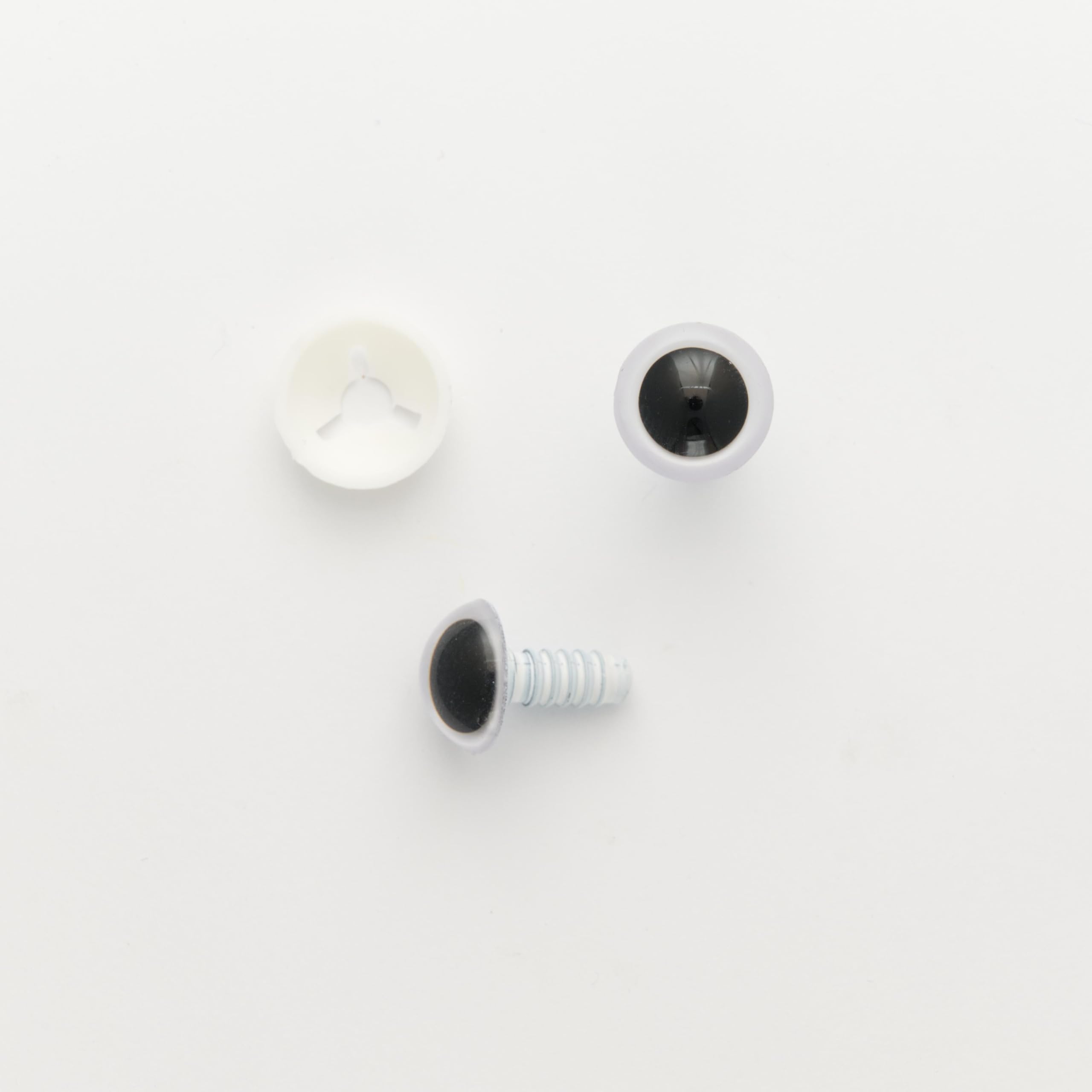 Safety Eyes for Soft Stuffed Toys & Teddy Bears (White, 18mm - 5 Pairs)