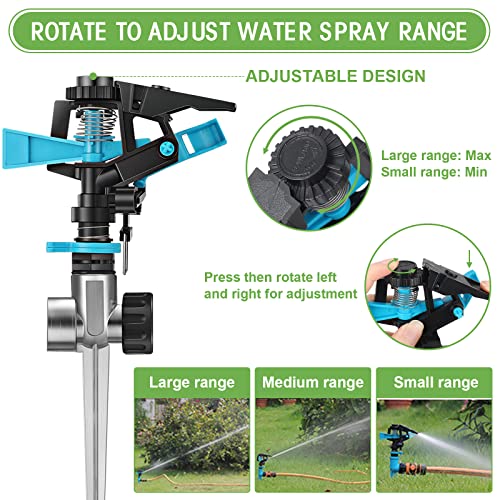Arroseur automatique de pelouse rotatif 360 à haute performance de diffusion - 5