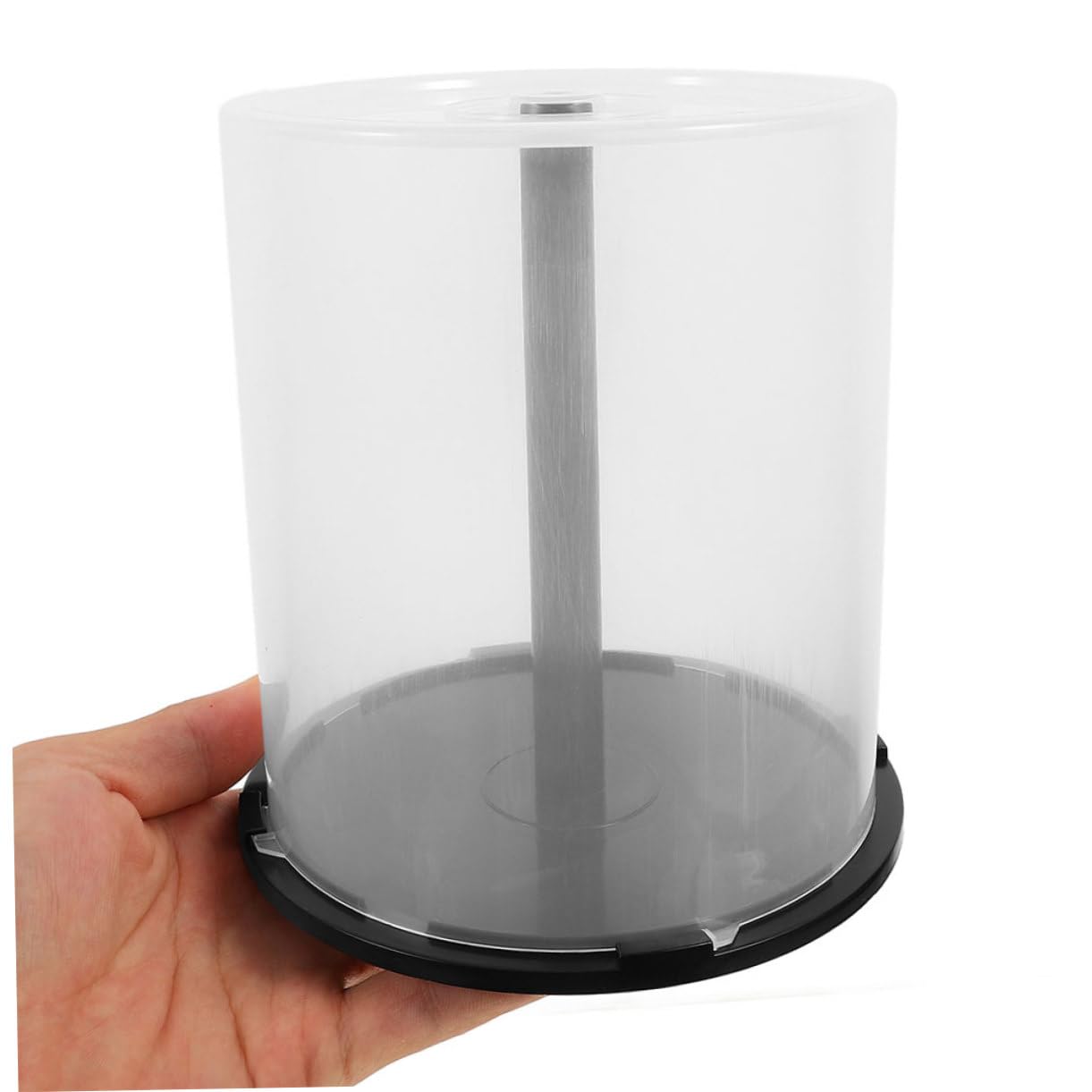 Lot De 3 Boîtes De Rangement Cd 100 Disques Par Bac Organisateur Cd Et Dvd Avec Broche Noire Seau Vide Empilable Pour Maison Et Bureau