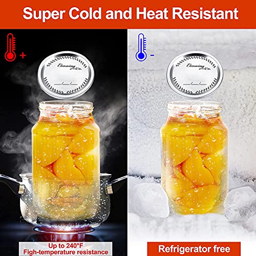 100 Counts Canning Lids Wide Mouth For Ball Kerr Jars-100% Leakproof Airtight Sealing Lids For Wide Mouth Jars,Split-Type Metal Food Grade Material Mason Lids For Canning(100Pcs-86Mm, Update-Silver) #TOP3