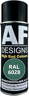 Alex Flittner Designs Rust Protection Paint 4-in-1 RAL 6028 Pine Green Metal Protective Paint Spray Rust Protection Paint Spray Can