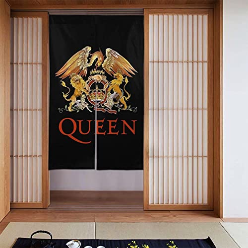 のれん 目隠し ロング 暖簾 クイーン バンド 和風のれん 86 x 143cm 間仕切りカーテン 遮光のれん おしゃれ シェードカーテン つっぱりカーテン キッチン 出入り口 飾り物 和室 洋室 飲食店 部屋飾り