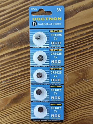UOGTNON CR1025 3V Lithium Battery (5 - Pack)