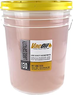 VacOil® 130 Grade Vacuum Pump Oil | 5 Gallon for Edwards, Welch, Leybold, Agilent, High Grade, Molecularly Distilled & Increases Vacuum Pump Life