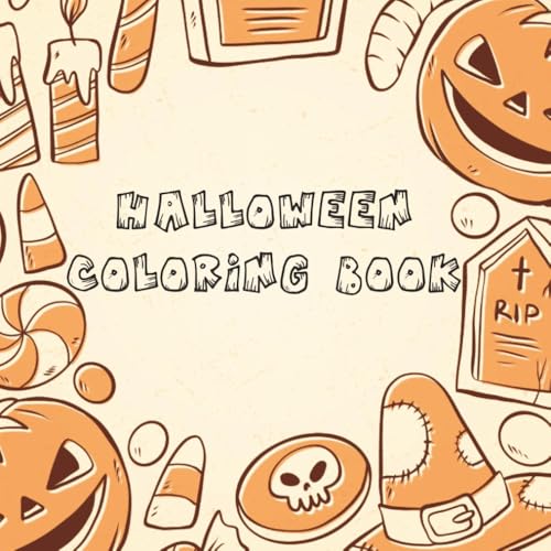 Halloween Coloring Book: 50 images; Simple, Fun and Easy to color; with border and without borders! Simple, Easy, Fun!: Easy to Color about Halloween, ... 50 images...Gift for Vacations, Holidays, image 2