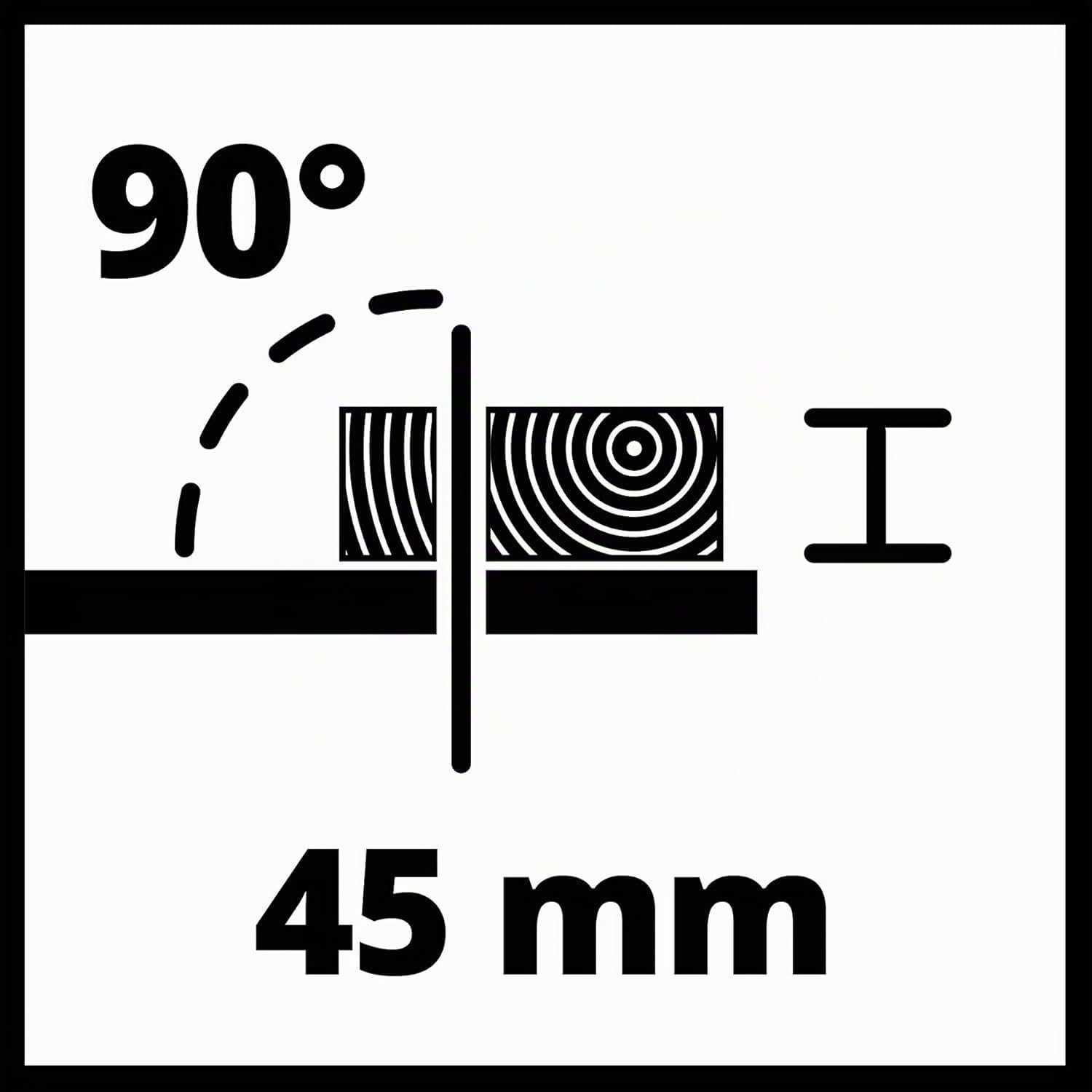 Die Einhell Tischkreissäge TC-TS 200 (800 W, 45 mm Schnitthöhe, Ø 200 mm Sägeblatt, Winkelanschlag, Sägeblattneigung, Schiebestock)