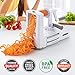 Spiralizer Ultimate 10 Strongest-and-Heaviest Duty Vegetable Slicer Best Veggie Pasta Spaghetti Maker for Keto/Paleo/Gluten-Free, With Extra Blade Caddy & 4 Recipe Ebook White