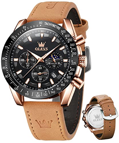 Shoonlo Reloj Hombre Piel Elegante Multifunción 3ATM