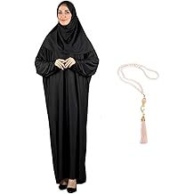 Women Prayer Clothes with Hijab Muslim Outfits Long Robe Abaya Turkish Islamic Dresses Dubai Kaftan with Rosary