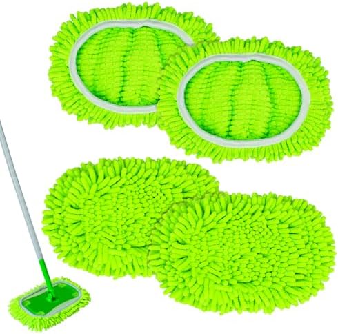 4-Pack Fiber Mop Pads - Reusable, Washable, Fits Swiffer, Wet/Dry - View #8
