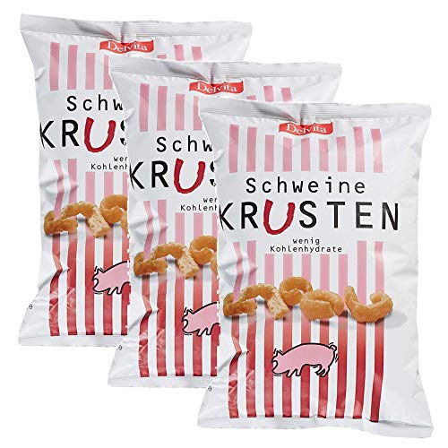 Delvita Schweinekrusten (3 x 175 g) - Speckkrusten - Knabberei