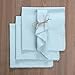 Ramanta Home Cloth Napkins Set of 4 - Soft & Durable Frayed Dinner Napkin for Easter Wedding Birthday Party Baby Shower | Heavy Weight Fabric Table Linen for Everyday Use, 18x18 Inch - Light Blue