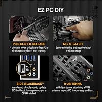 ASUS TUF Gaming B850-PLUS WiFi AMD AM5 B850 ATX Motherboard, 14+2+1 80A Stufen, AI Ready, DDR5, PCIe 5.0, 3X M.2, Wi-Fi 7, 2.5Gb LAN, DisplayPort, HDMI™, USB 10Gbps & 20Gbps Type-C®, BIOS Flashback™ – Ansicht 4