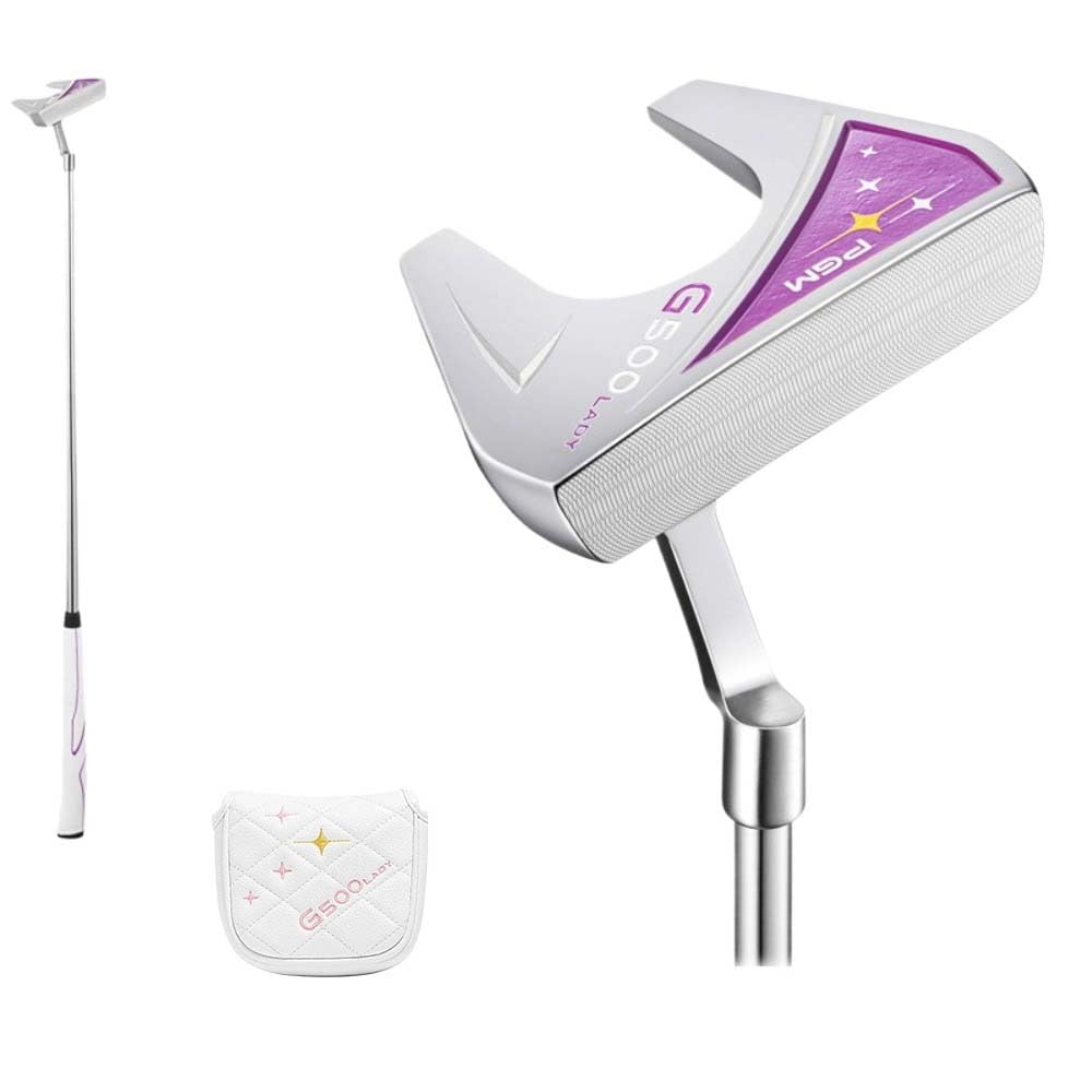 Mazo de golf para mujeres diestras, vara de empuje de golf G500 estable con cubierta para la cabeza para entusiastas del golf