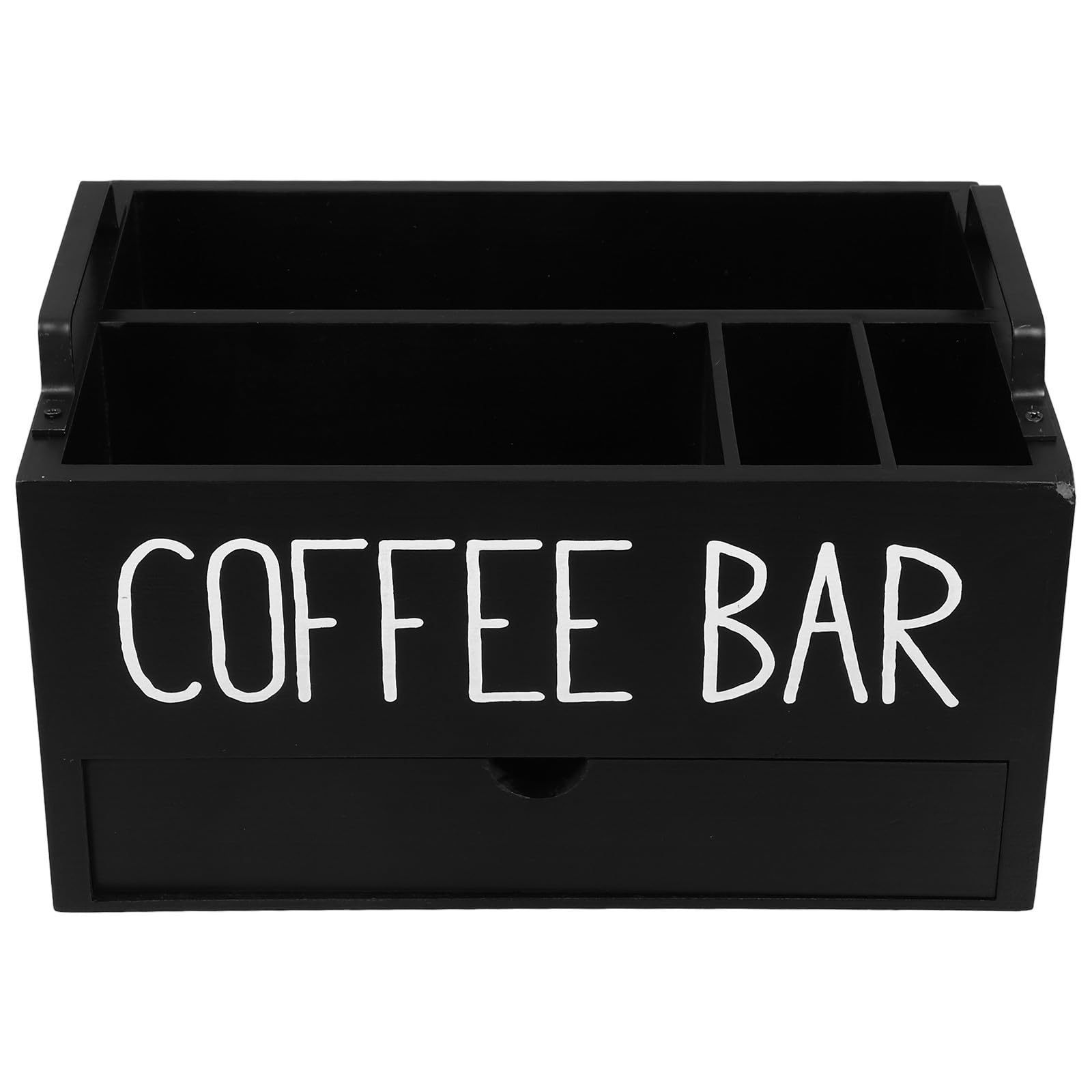 Kaffee und Tee Organizer mit Schublade Vielseitige Aufbewahrungslösung für Küchenarbeitsplatten Minimalistisches Design und Elegante Handwerkskunst
