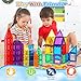 Mruikeny Magnetic Tiles Kids Toys, Magnetic Building Blocks STEM Magnet Building Set Preschool Learning Magnet Toys for Kids Ages 3-5 4-8, Sensory Montessori Toy for Toddlers 3+ Year Old