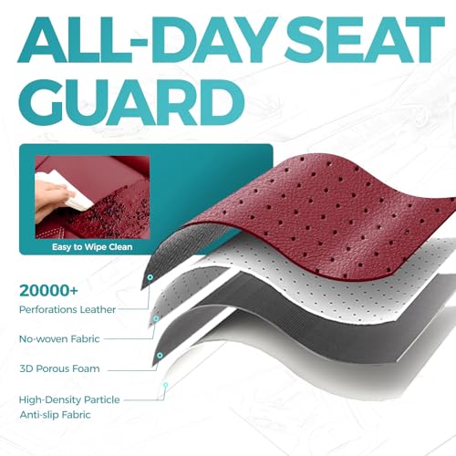 Image of Custom Fit Seat Covers for Ford Mustang Coupe 2015-2025, WineRed