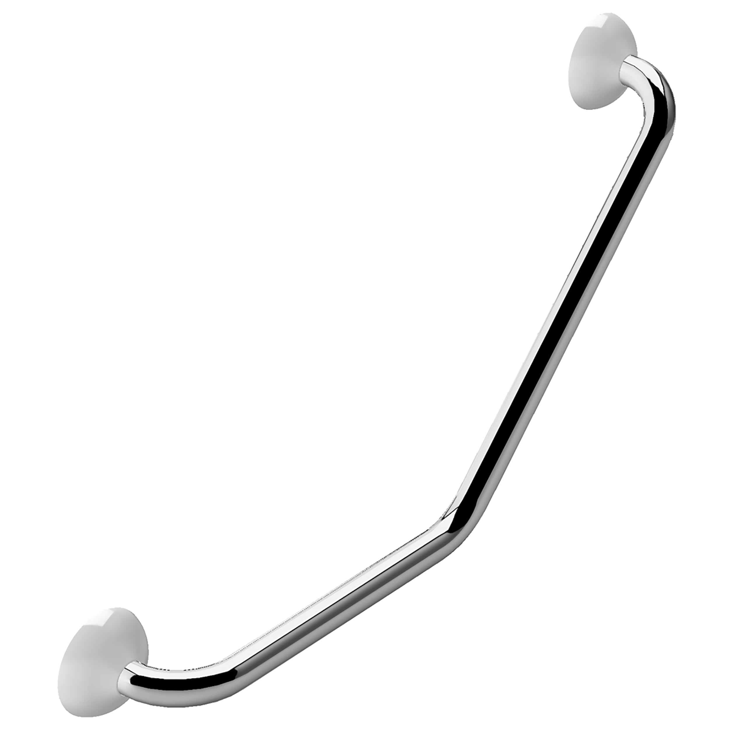 Barre d'appui coudée de sécurité MSV Spirella inox chromé pour wc douche
