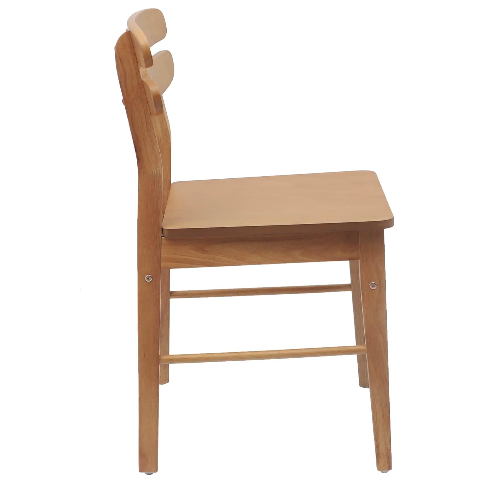Set di 2 sedie da sala da pranzo in legno massello naturale massiccio, vintage, con imbottitura, ergonomiche, robuste, versatili, per sala da pranzo, cucina, soggiorno, caffetteria