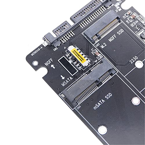 WANGCL M.2 NGFF to SATA Adapter MSATA to SATA 3.1 converter for 2.5" Hard Disk Drive, black - Image 4