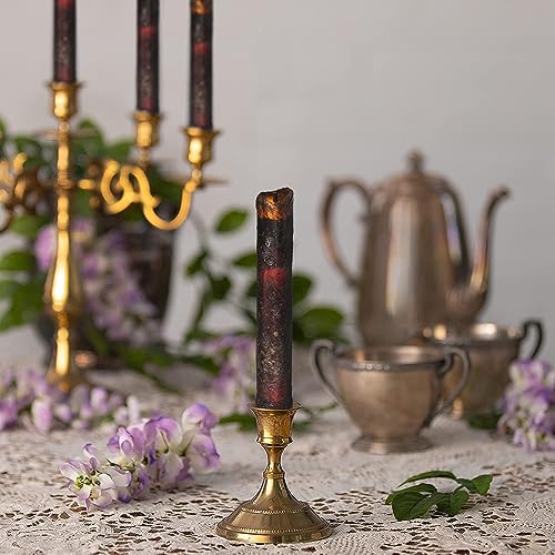 Finecombuy NO-SDS-CDL502W12-L 6Pcs Real Wax Pillar Taper Primitive Candles Battery Operated Real Wax Hand Dipped Flameless Led Burgundy Candles,For Christmas Church Home Party Decoration thumb #7