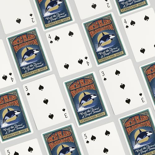 Baraja de Poker Orcas Island Vintage, 52 Cartas miniatura 4