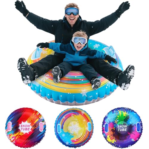 Shyllin Aufblasbare Schlitten Donut, Aufblasbares Schnee (Gelb)