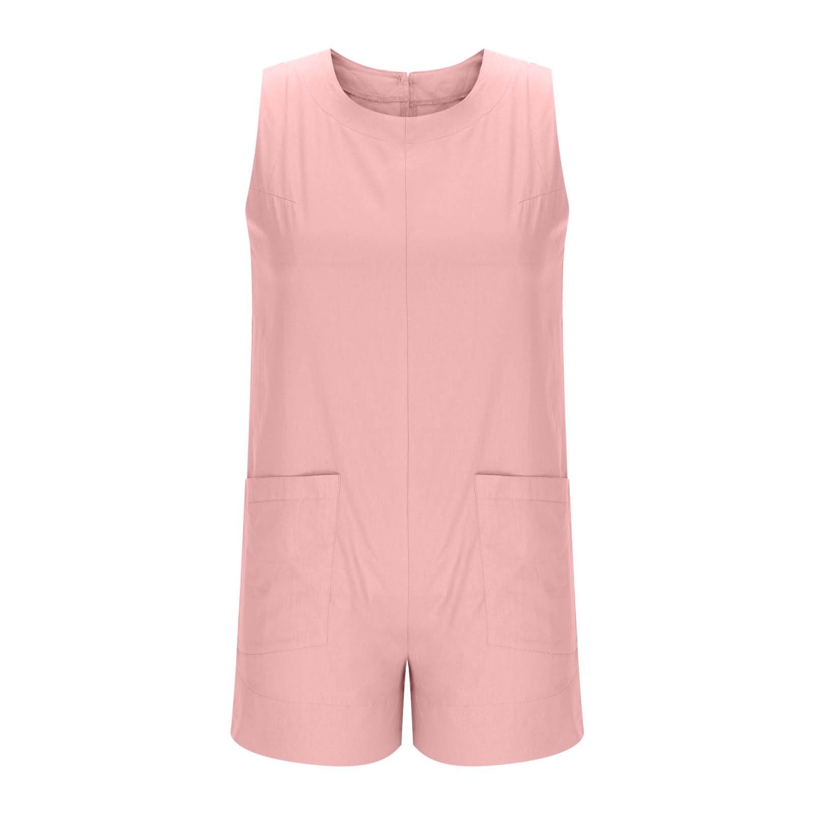 Salopette Short Femme en Lin Chic et élégant Ample et Respirant Mode Combinaisons et Combishorts Femmes Ete Fluide Combishort Les Bretelles Pantacourt Combi-Short Romper Jumpsuit Playsuits de Plage