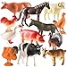 Bedwina Farm Animal Toys - Pack of 12 - Plastic Farm Animals for Kids, Realistic 3-5 Inch Ranch/Barnyard Animal Toy Figures Styles Include Sheep, Horse, Goat, Duck, Chicken, Turkey, Cow, Pig