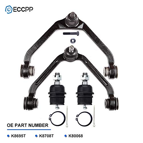 Eccpp Front Lower Ball Joint Front Upper Control Arm And Ball Joint Fit 1995-2001 For Ford Explorer Explorer Sport Trac Ranger For Mercury Mountaineer 4Pcs K8695T K8708T K80068 #TOP1