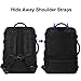 AMBOR 17.3inch Travel Laptop Backpack, 40L Flight Approved Carry-On Backpack for Men and Women,TSA Friendly Travel Backpack Business Anti-Theft Large Daypack Weekender Bag-Black