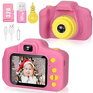 Desuccus Kids Camera,Christmas Birthday Gifts for Girls Age 3-9, HD Digital Video Cameras for Toddler Portable Toys for…