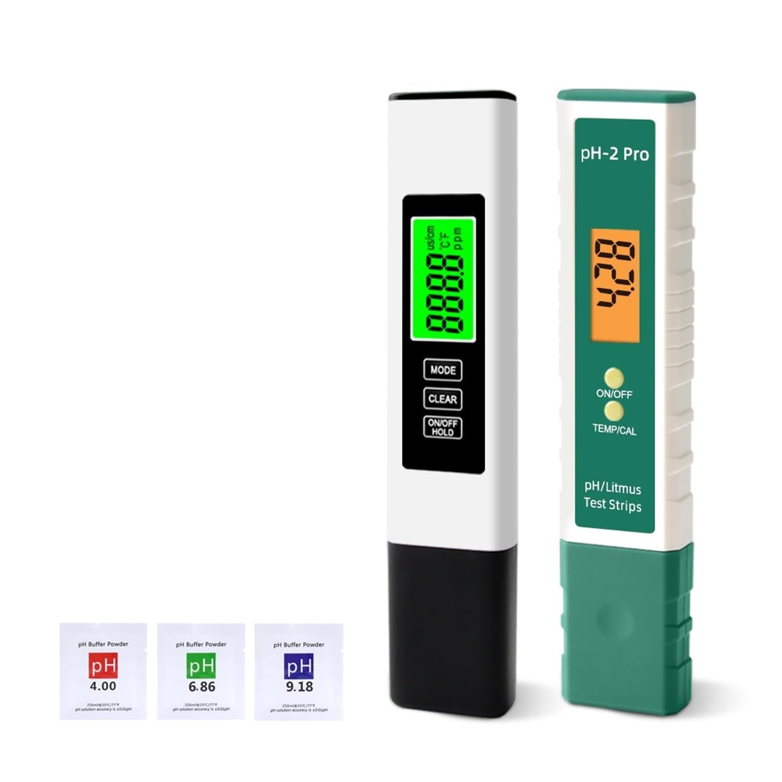 TDS Tester di Acqua, 2 Pz/set Digitale Portatile Temperatura TDS EC PH Meter Test Penna Display LCD Cartina di tornasole Tester for La Qualità Dell'acqua Purezza Rilevatore 5 In1,per agricoltura, pis