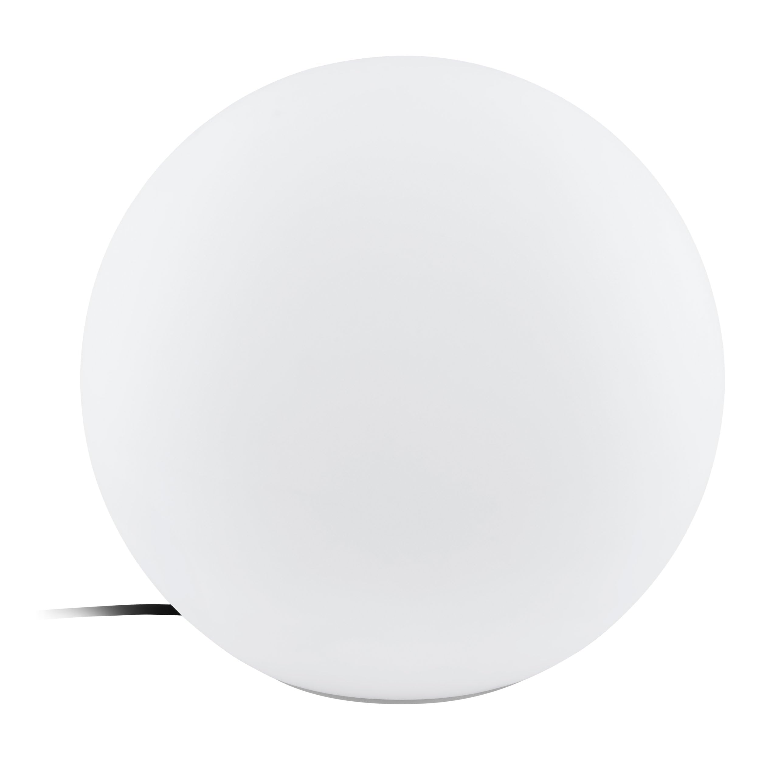 Eglo LED Garten Kugel Monterolo, runde Gartenleuchte, Außenbeleuchtung aus | weißem Kunststoff, mit E27 Leuchtmittel, warmweiß, Ø 39 cm, IP65