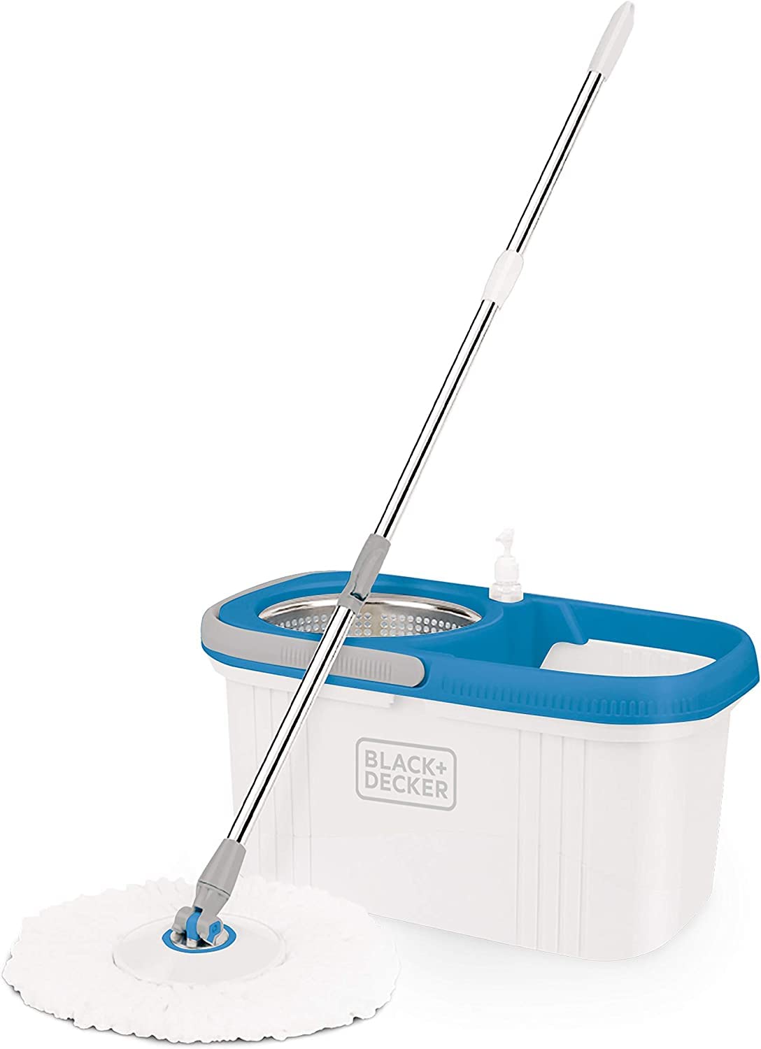 BLACK+DECKER BXBK0001GB-IN 360° Rotating Spin Mop & Bucket with Stainless Steel Drum with Microfibre & Replaceable Mop Head and Telescopic Handle (B0BLRS1DCH) Amazon Price History, Amazon Price Tracker