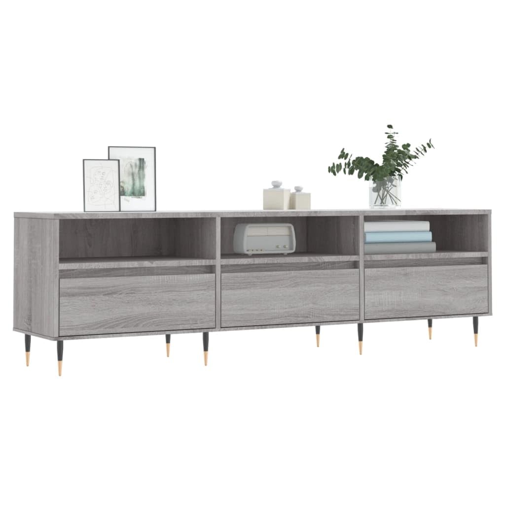 Mobile TV grigio Sonoma, 150 x 30 x 44,5 cm, in legno
