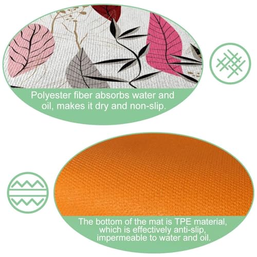 Alfombrillas de cocina antideslizantes VAPOKF lavables para pasillo y hogar 6