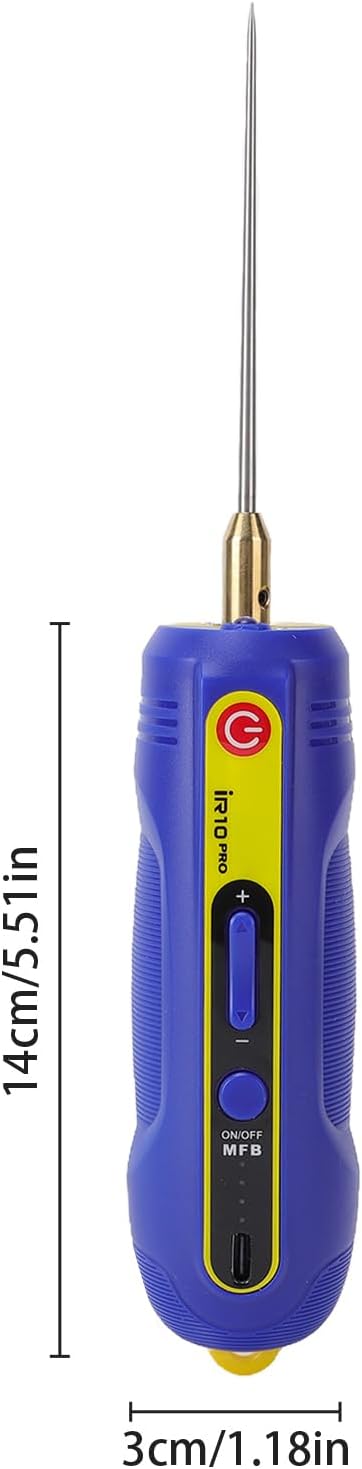 Yunseity Glue Remover, Phone Repair Tool, High Speed Motor, 6 Attachments, Upgraded Glue Model, 3 Speed Settings, Green Light, Lithium Battery, Handle with 3 (IR10 Remover)