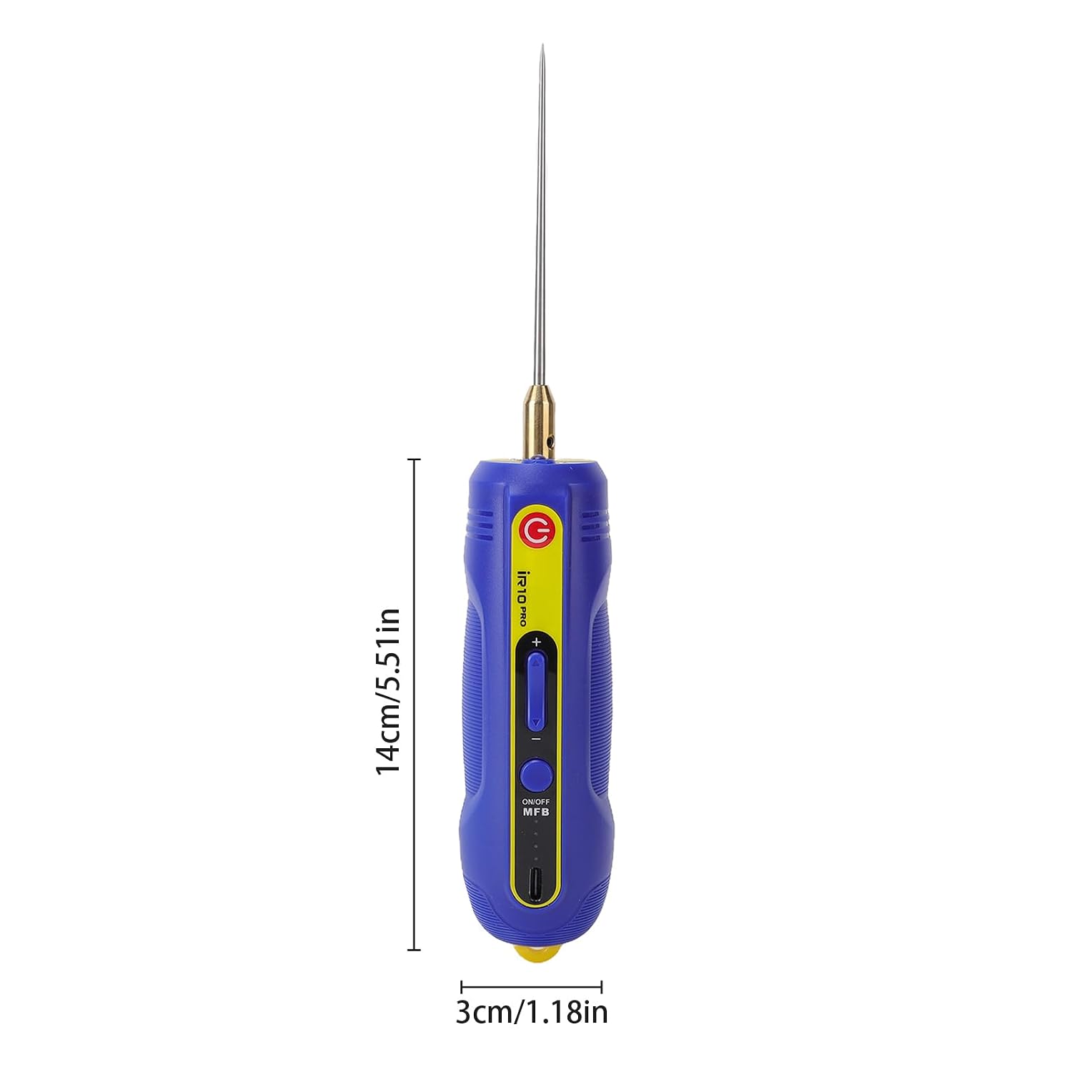 Jectse Glue Remover, Electric Mobile Phone Screen Repair Tool with 6 Needle Tips, 3 Speeds, Green LED Light, for Degumming, Grinding, Polishing, Rechargeable Handle (IR10 Glue Remover)