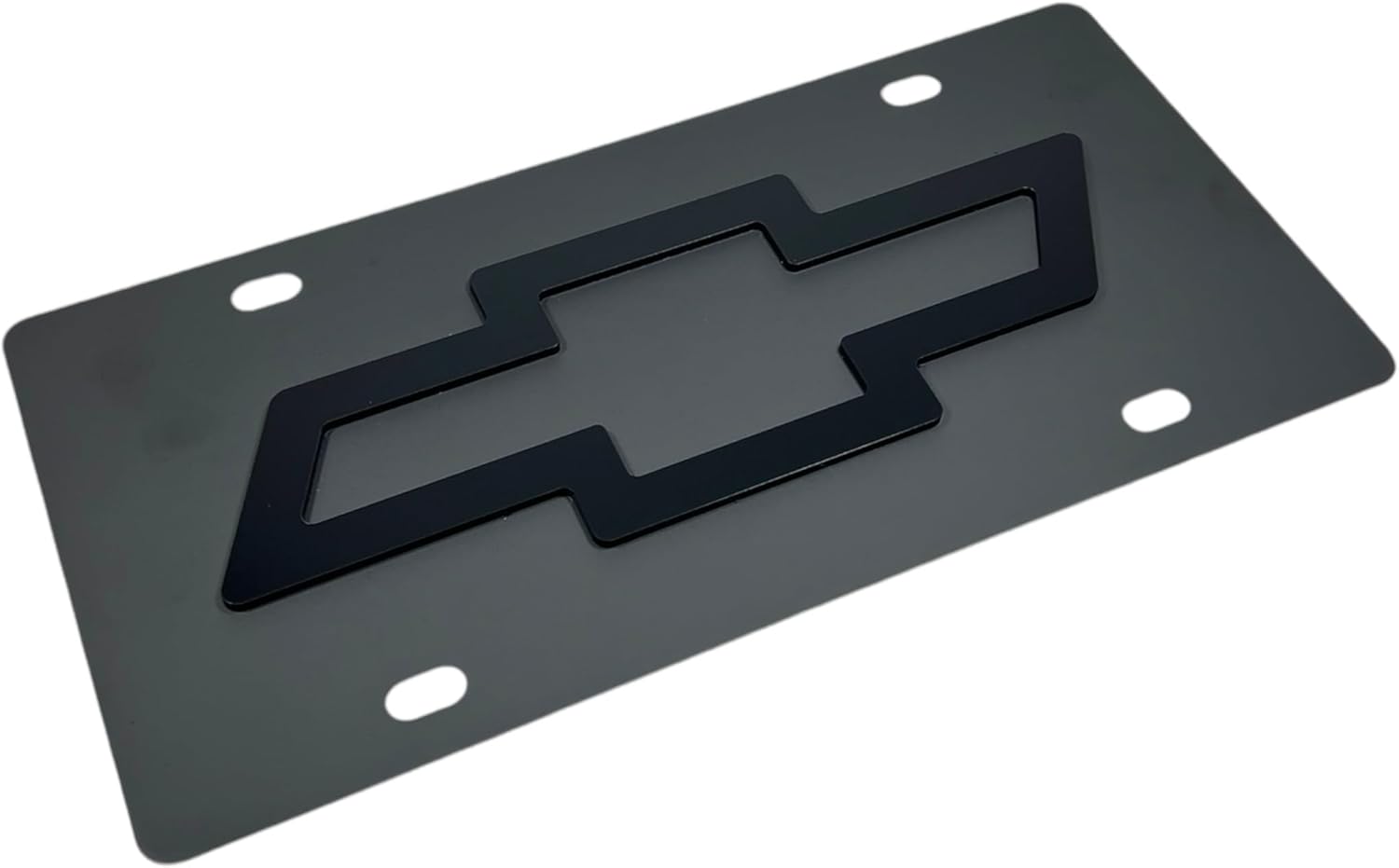 Bowtie Logo License Plate for Chevy (Black)