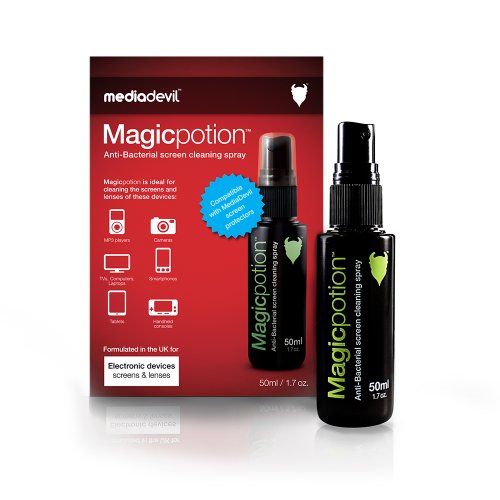 MediaDevil Magicpotion Anti-Bacterial Spray Limpiador de Pantalla y Lentes: edición de 50ml (4 Unidades)