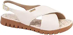 Sandália Feminina Ortopédica Flat Tratorada de X, Confortável, Versátil, Estilosa 7605