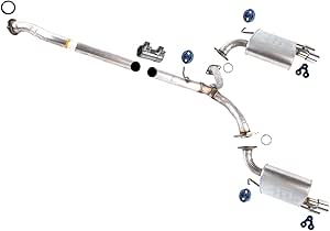 Amazon.com: Dual Muffler Exhaust System Pipes for Toyota Camry XSE 2018 ...