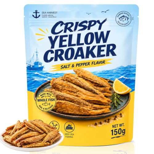 Deep Sea Yellow Croaker Fish Crispy Snack, 150g Deep Sea Yellow C...
