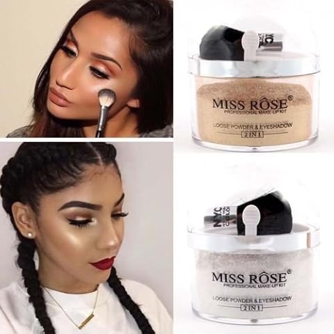 Waterproof Face loose powder eyeshadow glitter loose powder eyeshadow Miss Rose (Silver) Cover
