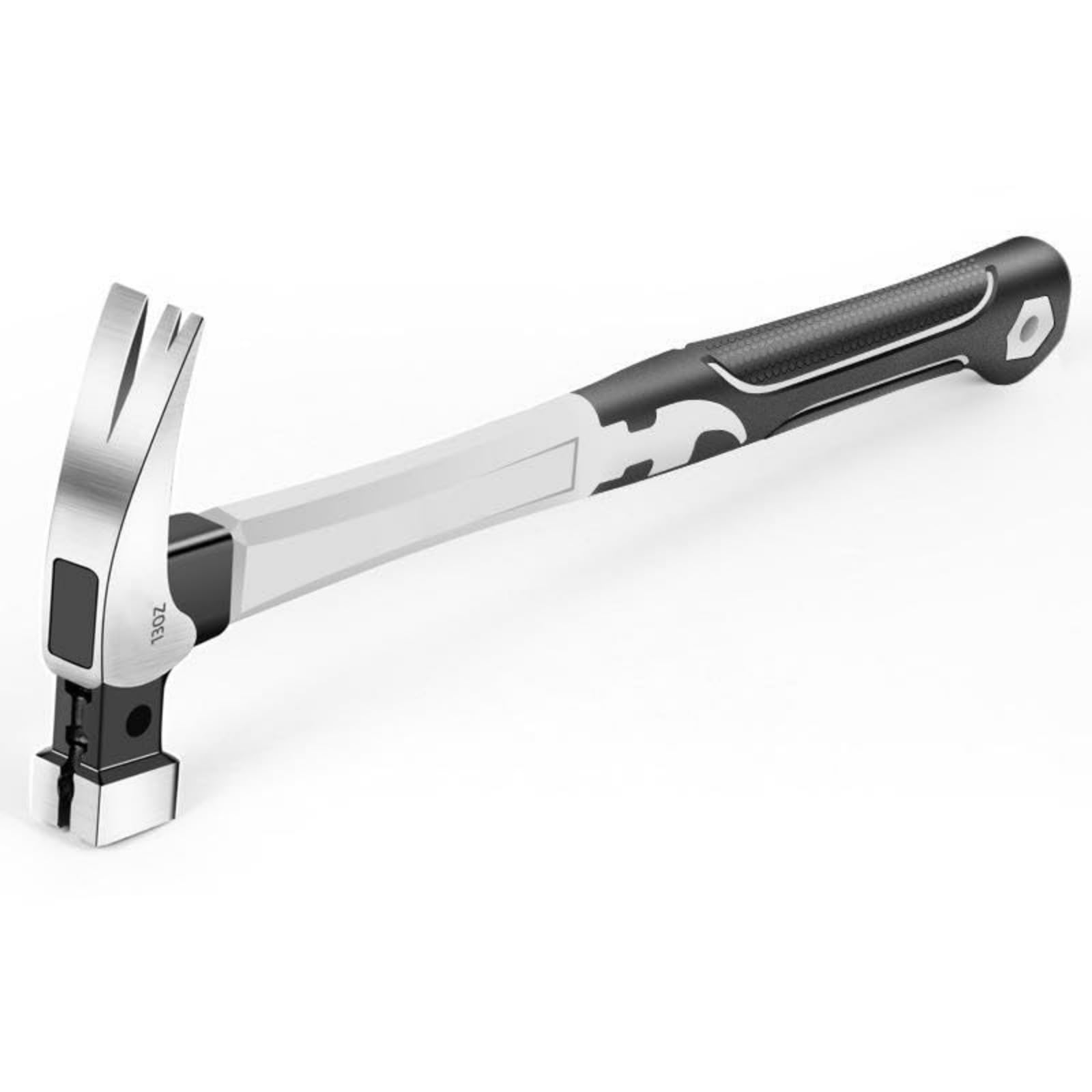 Martillo de Garra de Alta Resistencia, Martillo de Carpintero Profesional 40cm, Martillo Automático Magnético de Succión de Uñas 670g, Acero al Carbono, Agarre de Goma Antideslizante para Reparar